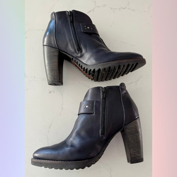 DKODE Black Leather Booties – Size 38 - Picture 4 of 7